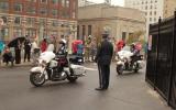 2012 Memorial Service - Start of police officer motorcade