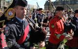 2013 Memorial Service - Bagpipers marching and performing (12)