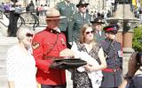 2014 Memorial Service - Guests with officers presenting memorial item