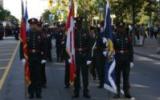 2004 Memorial Service - Officers marching with flag (5)