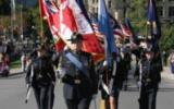 2004 Memorial Service - Officers marching with flag (8)