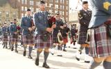 2014 Memorial Service - Bagpipers marching and performing