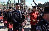 2013 Memorial Service - Bagpipers marching and performing (13)