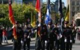 2004 Memorial Service - Officers marching with flag (6)