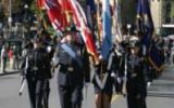 2004 Memorial Service - Officers marching with flag (7)