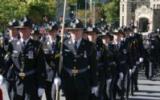 2004 Memorial Service - Officers marching with flag (9)